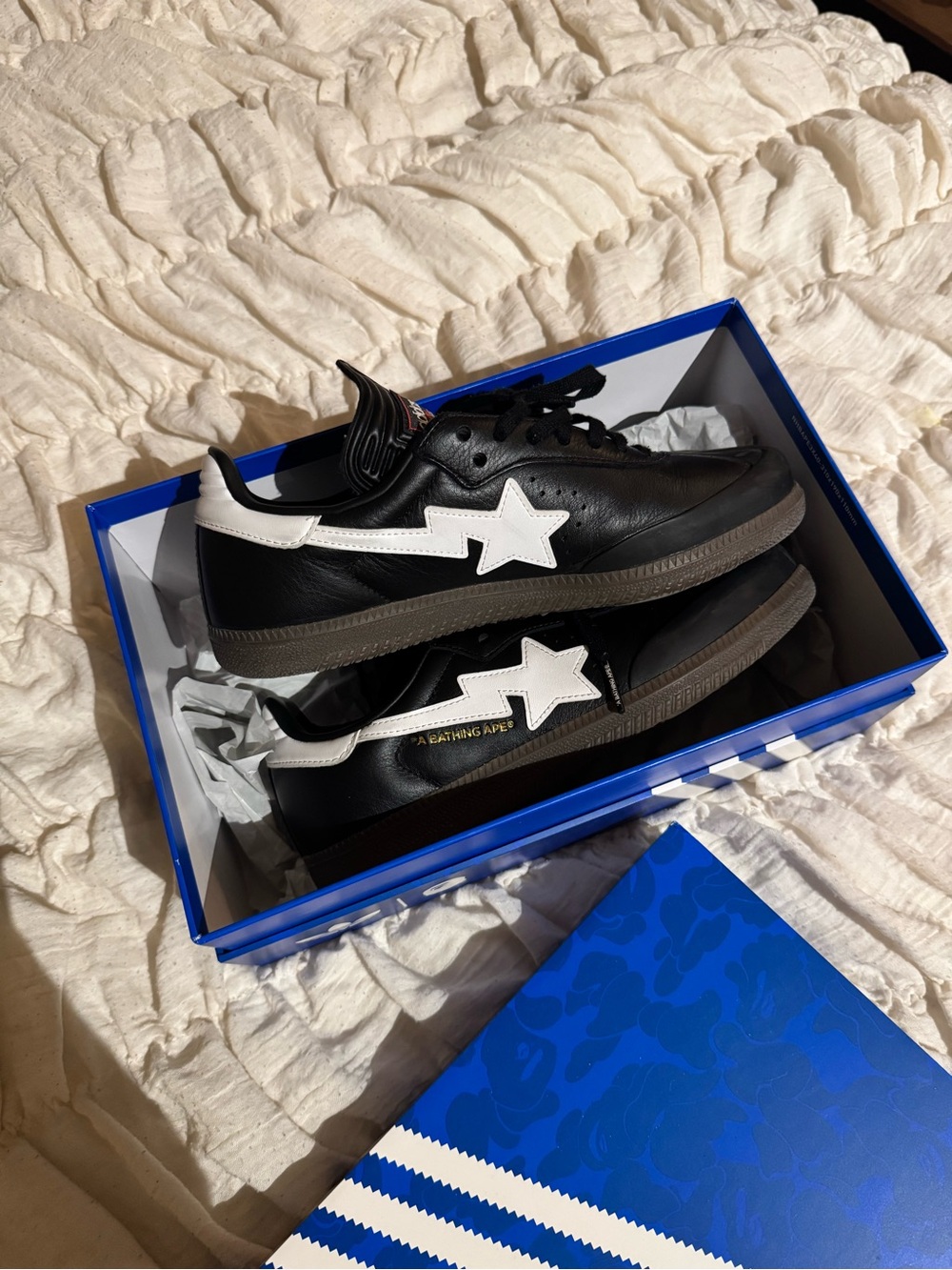 Bape x adidas Black sambas